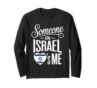 Someone In Israel Loves Me Heart Flag Israel Manga Larga