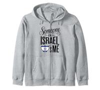 Someone In Israel Loves Me Heart Flag Israel Sudadera con Capucha