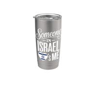 Someone In Israel Loves Me Heart Flag Israel Vaso térmico de acero inoxidable de doble pared