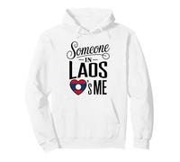 Someone In Laos Loves Me Heart Flag Long Distance Family Sudadera con Capucha