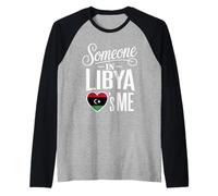 Someone In Libya Loves Me Long Distance Love Camiseta Manga Raglan