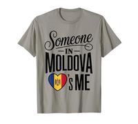 Someone In Moldova Loves Me Moldovan Heart Flag Camiseta