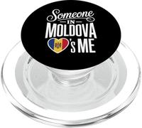 Someone In Moldova Loves Me Moldovan Heart Flag PopSockets PopGrip para MagSafe