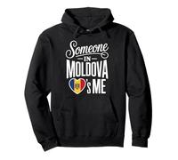 Someone In Moldova Loves Me Moldovan Heart Flag Sudadera con Capucha