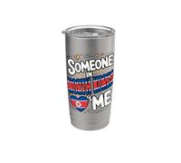 Someone In North Korea Loves Me Heart Flag Vaso térmico de acero inoxidable de doble pared