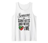 Someone In Saint Kitts and Nevis Loves Me Heart Camiseta sin Mangas