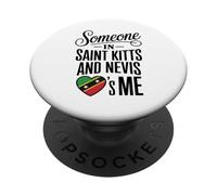 Someone In Saint Kitts and Nevis Loves Me Heart PopSockets PopGrip Adhesivo