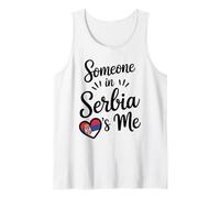 Someone In Serbia Loves Me Serbian Flag Heart Camiseta sin Mangas