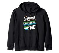 Someone In Sierra Leone Loves Me Heart Flag Pride Sudadera con Capucha