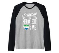Someone In Sierra Leone Loves Me Heart Pride Camiseta Manga Raglan