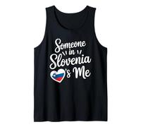 Someone In Slovenia Loves Me Heart Flag Quote Camiseta sin Mangas