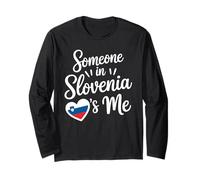 Someone In Slovenia Loves Me Heart Flag Quote Manga Larga