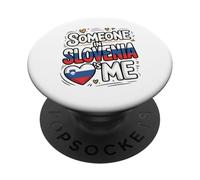 Someone In Slovenia Loves Me Long Distance Love PopSockets PopGrip Adhesivo