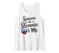 Someone In Slovenia Loves Me Slovenian Flag Heart Camiseta sin Mangas