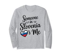 Someone In Slovenia Loves Me Slovenian Flag Heart Manga Larga