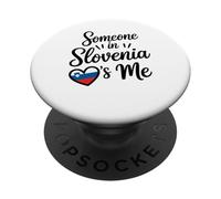 Someone In Slovenia Loves Me Slovenian Flag Heart PopSockets PopGrip Adhesivo