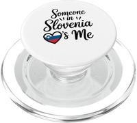 Someone In Slovenia Loves Me Slovenian Flag Heart PopSockets PopGrip para MagSafe