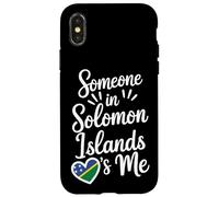 Someone In Solomon Islands Loves Me Heart Flag Carcasa para iPhone X/XS