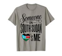Someone In South Sudan Loves Me Flag Heart Long Distance Camiseta