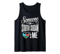 Someone In South Sudan Loves Me Flag Heart Long Distance Camiseta sin Mangas