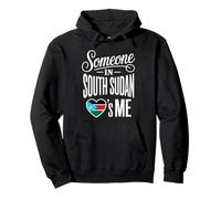 Someone In South Sudan Loves Me Flag Heart Long Distance Sudadera con Capucha