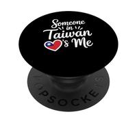 Someone In Taiwan Loves Me Heart Flag Symbol PopSockets PopGrip Adhesivo