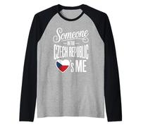 Someone In The Czech Republic Loves Me Heart Camiseta Manga Raglan