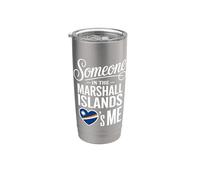 Someone In The Marshall Islands Loves Me Heart Vaso térmico de acero inoxidable de doble pared