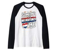 Someone In The Netherlands Loves Me Heart Camiseta Manga Raglan