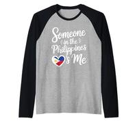 Someone In The Philippines Loves Me Filipino Camiseta Manga Raglan