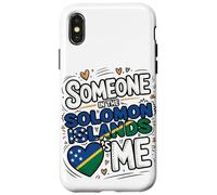 Someone In The Solomon Islands Loves Me Flag Heart Carcasa para iPhone X/XS