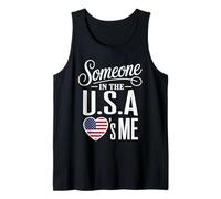 Someone In The U S A Loves Me Heart Flag Camiseta sin Mangas