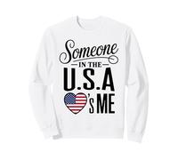 Someone In The U S A Loves Me Heart Flag Sudadera