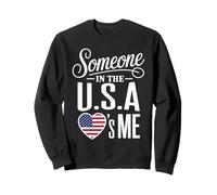 Someone In The U S A Loves Me Heart Flag Sudadera