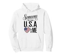 Someone In The U S A Loves Me Heart Flag Sudadera con Capucha