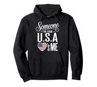 Someone In The U S A Loves Me Heart Flag Sudadera con Capucha