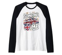 Someone In The United Kingdoms Me UK Heart Camiseta Manga Raglan