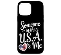 Someone In The USA Is Me American Flag Heart Carcasa para iPhone 13 Pro MAX