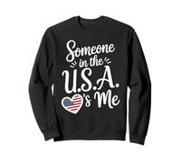 Someone In The USA Is Me American Flag Heart Sudadera