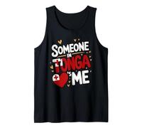 Someone In Tonga Loves Me Heart Flag Island Camiseta sin Mangas