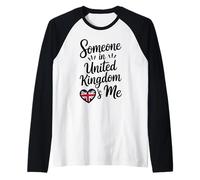 Someone In United Kingdom Loves Me British Camiseta Manga Raglan