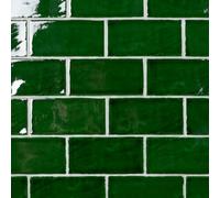 SomerTile Azulejo de cerámica Viva Verde de 7,6 x 15,2 cm