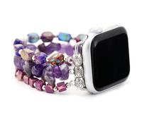 Somesame Pulseras bohemias de cuentas para mujer compatibles con Apple Watch Band de 45 mm, 44 mm, 42 mm, 46 mm, 49 mm, correa elástica hecha a mano para iWatch Ultra SE Series 10, 9, 8, 7, 6, 5, 4,