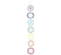 Something Different Impresionante Colgante de Pared Multicolor de Chakras, 86 cm x 14 cm (1 Unidad). Decoración artística de Cuerda Hecha a Mano. Eleva el Ambiente del hogar y equilibra la energía.