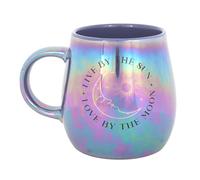 Something Different Live By The Sun Iridiscente Taza, Azul-purpureo, Talla única