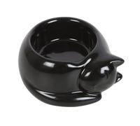 Something Different - Portavelas con diseño de gato negro, figura acogedora con acabado brillante, accesorio único de decoración del hogar y elegante soporte de adorno