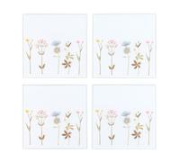 Something Different Posavasos Diseño Floral de Cristal Pack de 4 (SD6611)