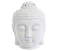 Something Different - Quemador de aceites Esenciales con Forma de Cabeza de Buddha (Talla Única) (Blanco)