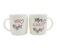 Something Different Set de tazas de cerámica modelo Mr Right/Mrs (SD1902)