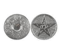 Something Different- Soporte para Incienso, Pentagrama Plateado de 10 cm, 1 Unidad. 88 g, Color gris (GW_47630)